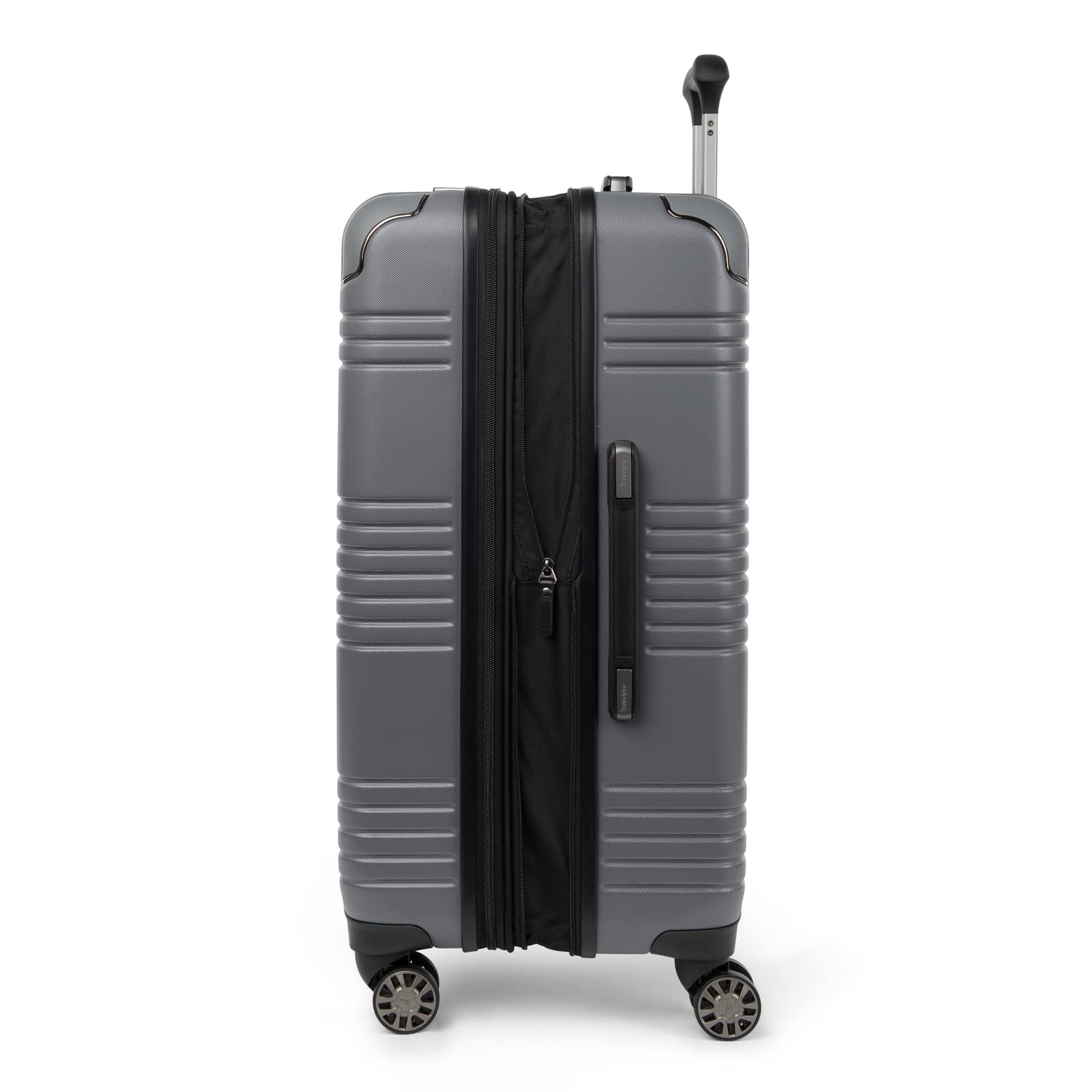 Travelpro Roundtrip Hardside Expandable Luggage, TSA Lock, 8 Spinner Wheels, Hard Shell Polycarbonate Suitcase, Gunmetal Grey, 2-Piece Set (21/25)
