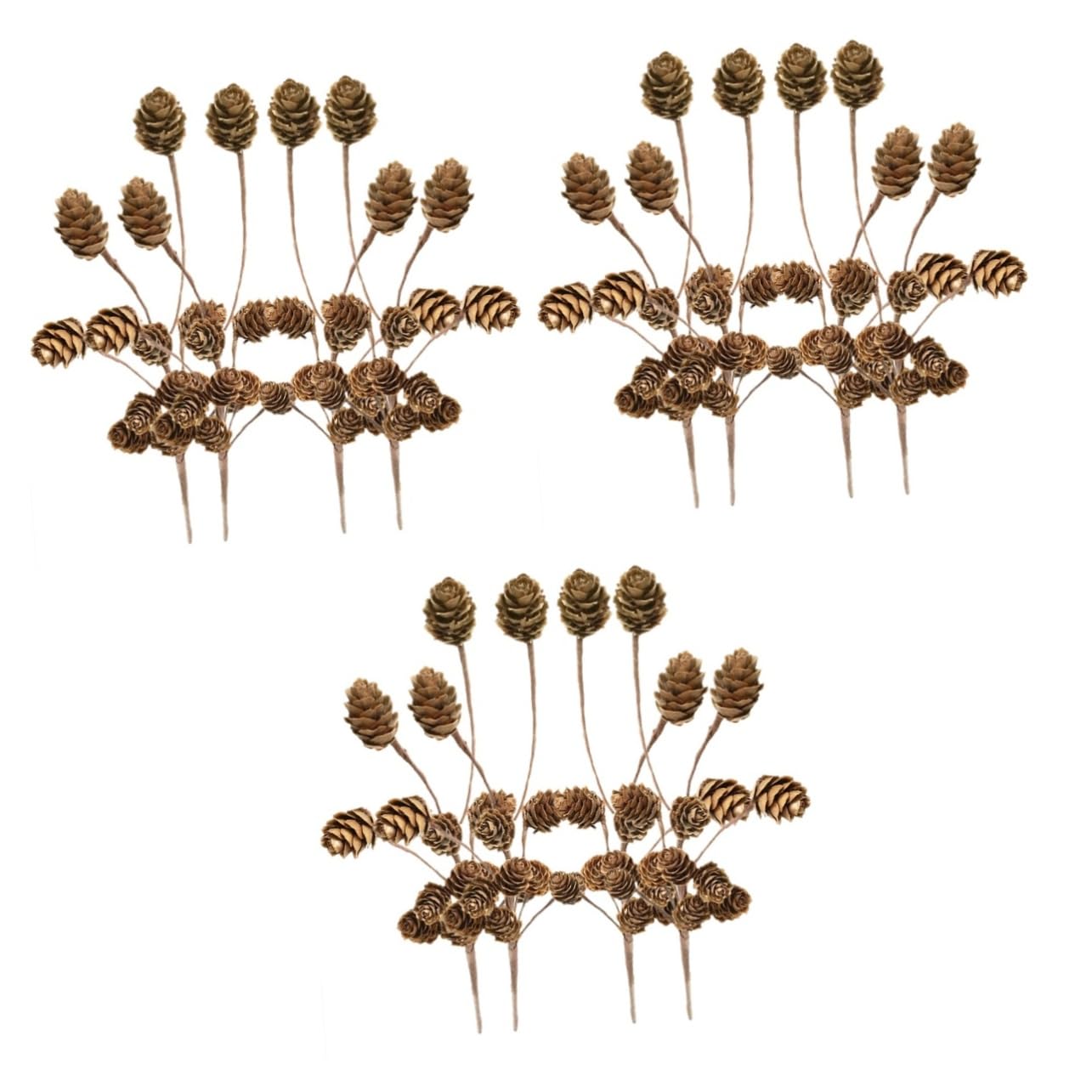 Abaodam 12 De Pino Púas De Pino con Piñas De Pino De Navidad Guirnalda De Pino Decoración De Púas De Navidad Púas De Pino Falso Arreglo De Flores Artificiales