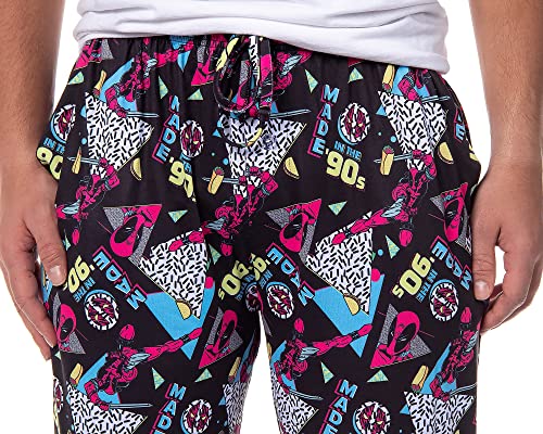 Marvel Comics Mens' Deadpool Retro Made In The '90s Sleep Pajama Pants3