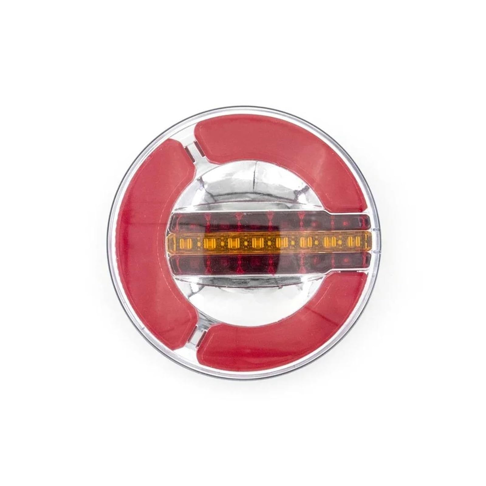 Luz Matrícula 2 luces LED traseras redondas tipo hamburguesa 12 V y 24 V secuenciales dinámicas intermitentes para camión remolque y luz freno. Luz Indicadora Freno