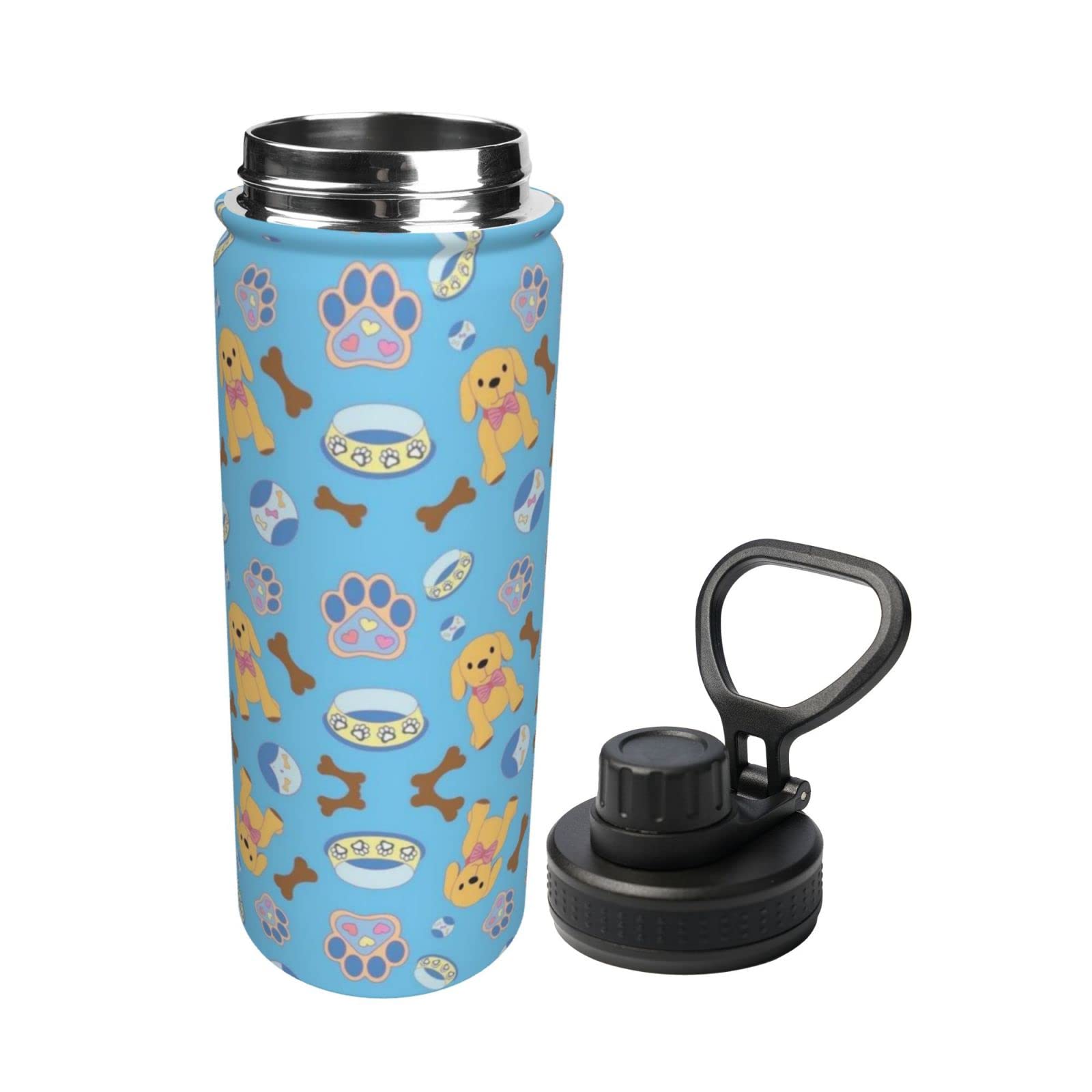 Borraccia Termica Golden Retriever In Acciaio Inox 500ml – Design Bowling, Opera D'Arte Acquerello, Doppia Parete, Ideale Per Cani - 3
