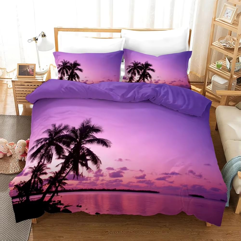 Komplet pościeli 200 x 220 cm, z zamkiem błyskawicznym, dla dorosłych i dzieci, miękka, oddychająca poszewka na kołdrę z mikrofibry + 2 poszewki na poduszkę 80 x 80 cm