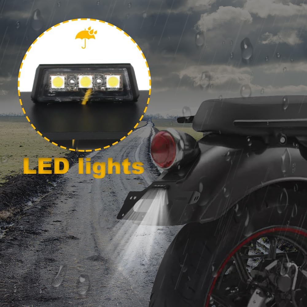 Motorcycle Fender Eliminator Compatible with Royal Enfield Meteor 350 2020-2026 Tail Tidy License Plate Bracket