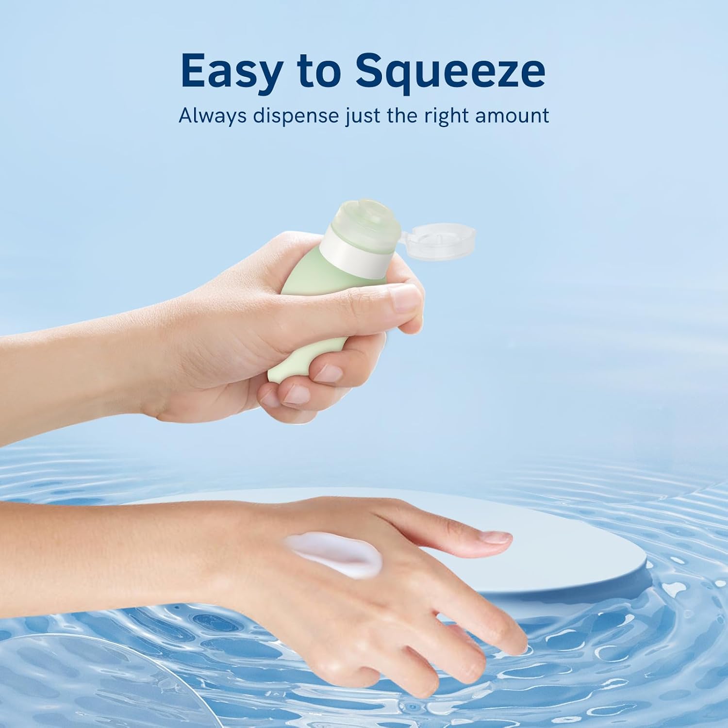 WINWIN Silicone Travel Bottles Set (4-Pack) - Leak Proof Squeeze Tubes with Hanging Toiletry Bag, Refillable Containers for Shampoo, Lotion & Soap