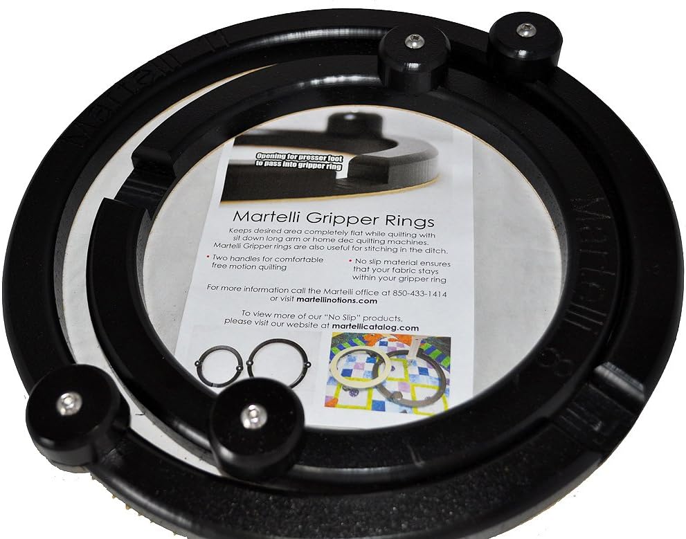Martelli Free Motion Quilting, Sewing & Embroidery Hoops & Gripper Rings (8 & 11