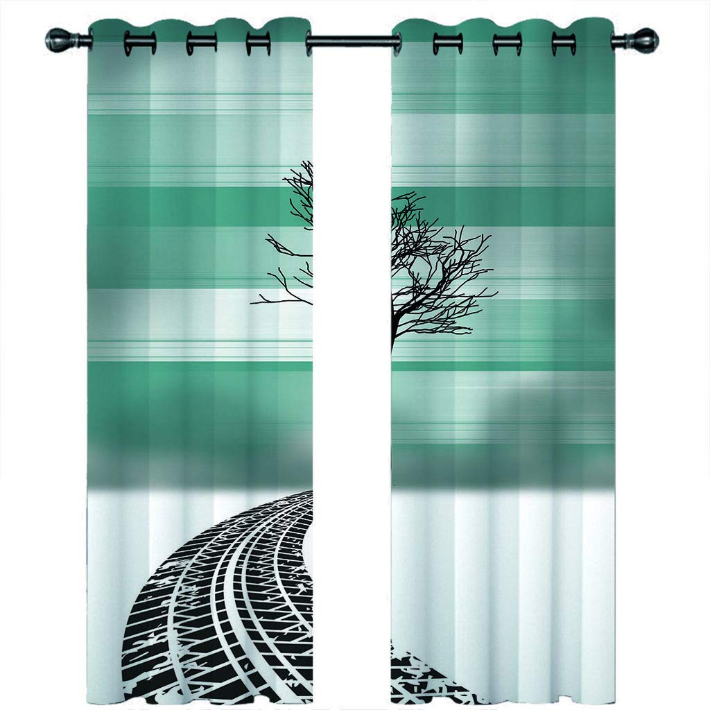 Rideau occultant isolant thermique et phonique 234X230Cm motif 3D noir