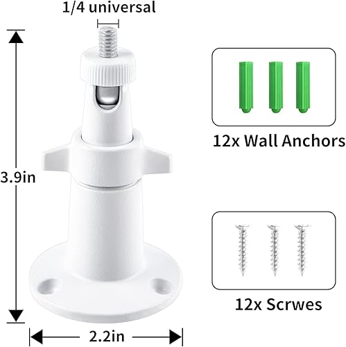 Miniatura 6 de Soporte de montaje universal para cámara de seguridad, soporte de metal de pared ajustable para interiores y exteriores, compatible con Arlo ProPro