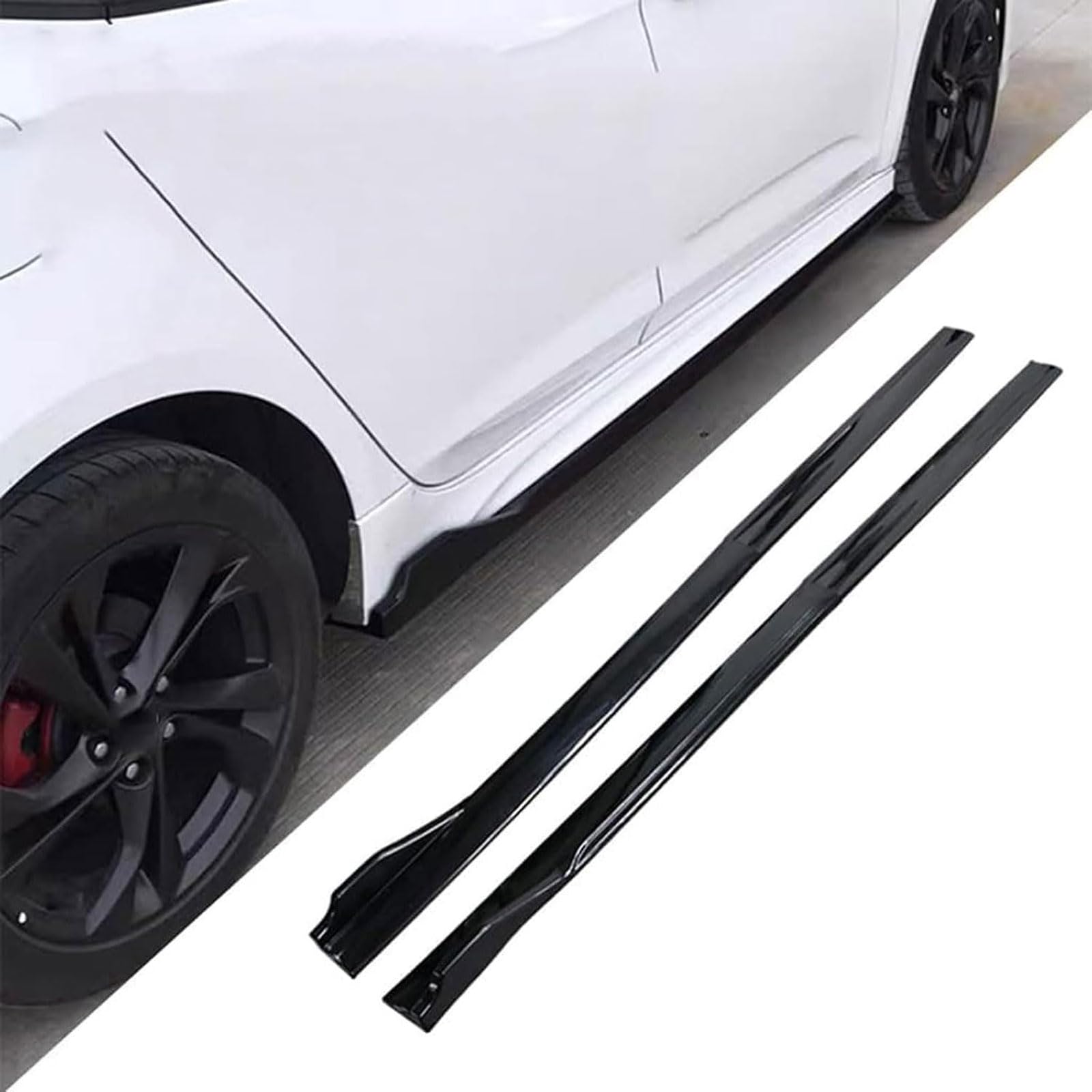Jupes Latérales de Voiture pour Fiat 500X Urban 2018 2019 2020 2021 2022, Jupes Latérales Extensions Marchepied Latéraux Anti-Collision Protecteur Kit Accessoire,CarbonFiberLook-B