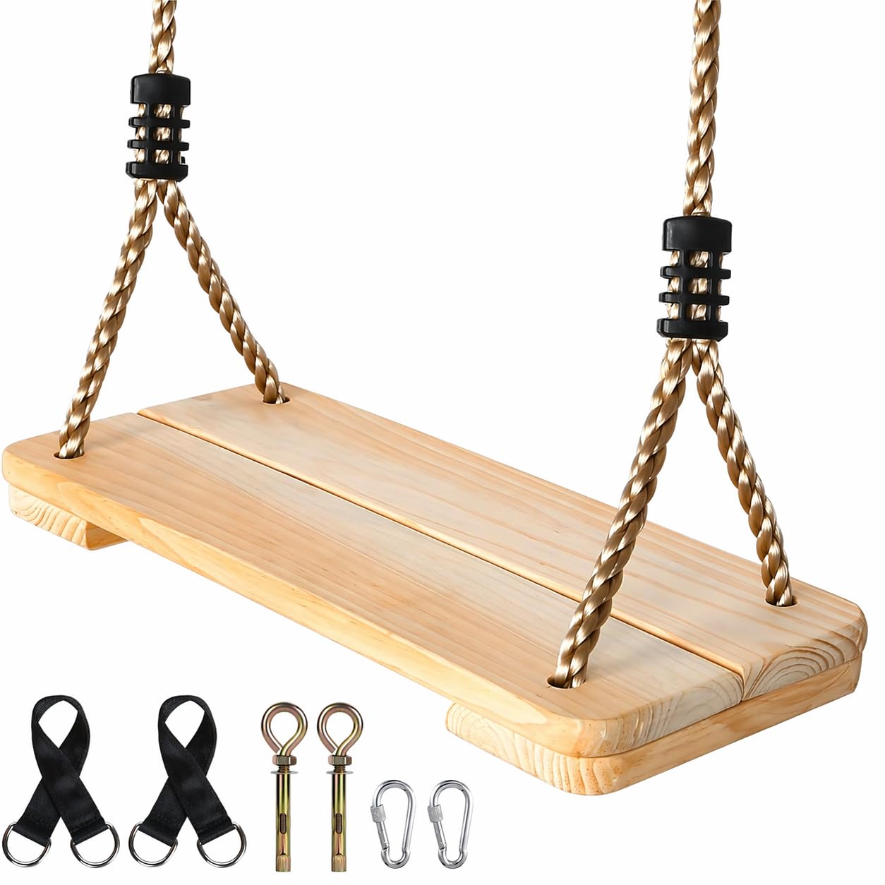 Balançoire Bois Compacte | Siège Ergonomique 40x16x3cm