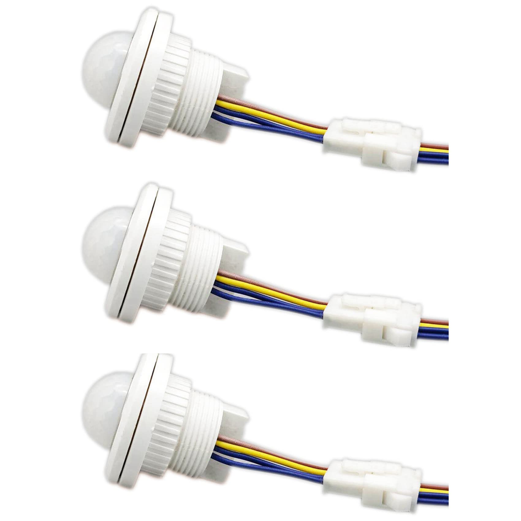 Jnchdghwa White 3X Mini Pir Infrared Motion Sensor Detection 220V Adjustable Time Infrared Automatic Led Light Witch