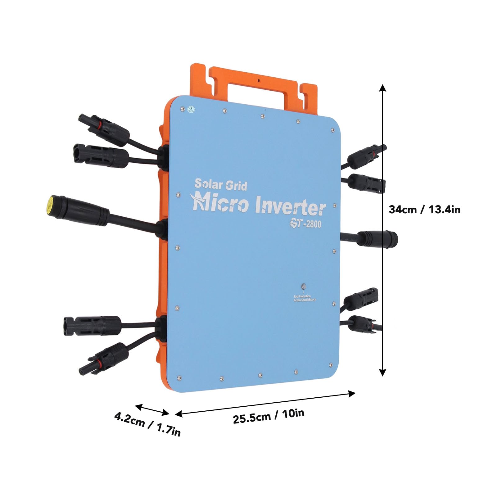 Eujgoov Microinversores, Panel Solar Conexión a Red Micro Inversor Control WiFi Monofásico 2800W Seguimiento MPPT para Fácil Mantenimiento con Soporte para Estructura, Monitoreado