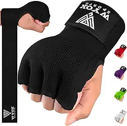 Luvas internas de boxe em gel WYOX para homens e mulheres – Alça de pulso rápida de 80 cm, suporte acolchoado para juntas, bandagens sem dedos para treinamento de MMA e Muay
