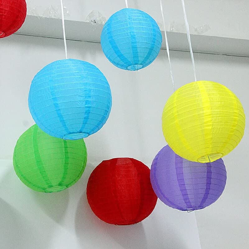 10 Stück/viel runde wasserdichte Nylon-Laterne für den Außenbereich hängende Seide Lampion Grand Event Dekoration Geburtstag Party Hochzeit Zubehör
