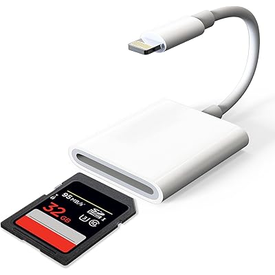 MFi認証済み iPhone SDカードリーダー 純正 ライトニング SDカードカメラリーダー Lightning メモリカードリーダー iPhone/i-Pa …