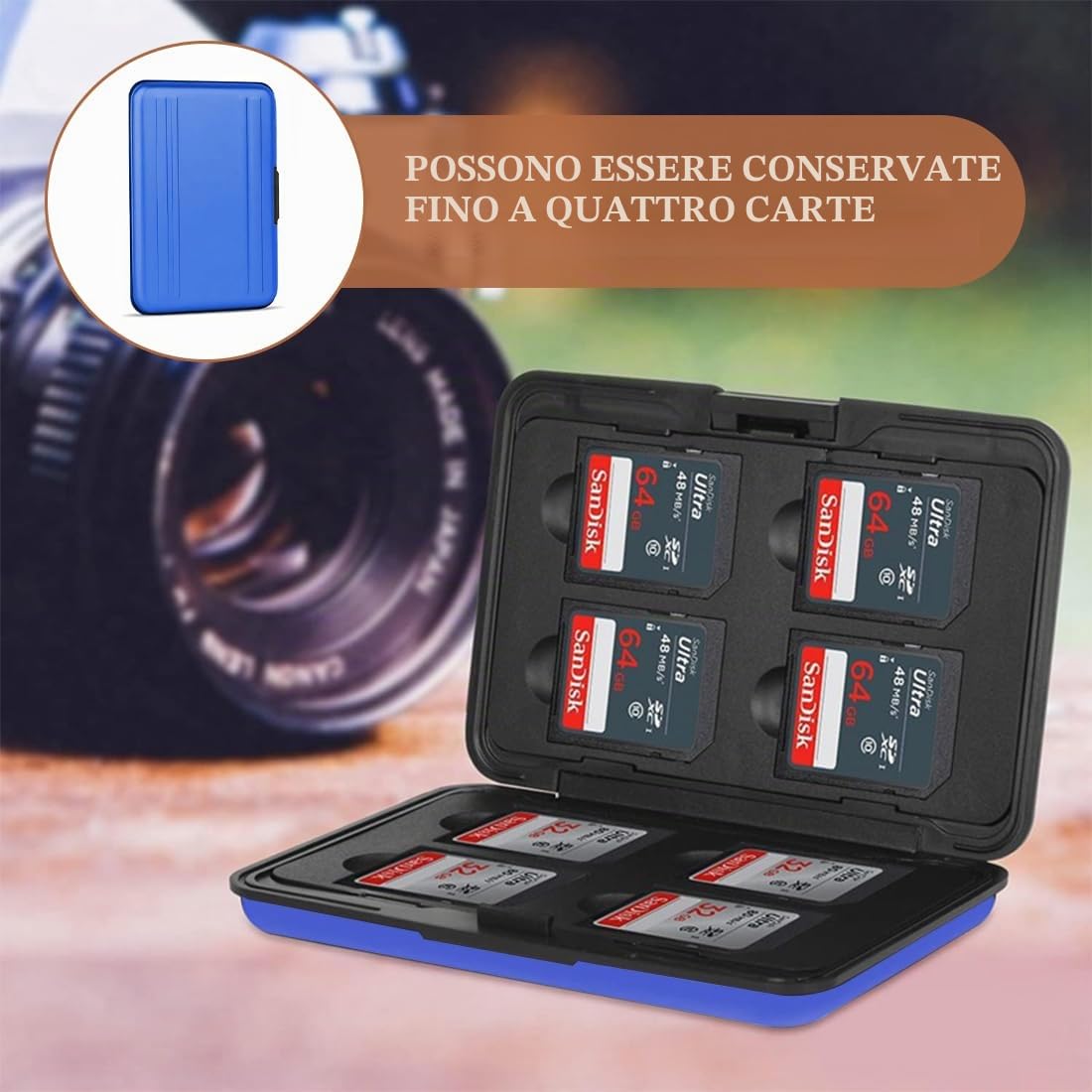 Astuccio Impermeabile JYNVO Per Schede SD E TF – Alluminio Compatto, Capiente E Portatile!