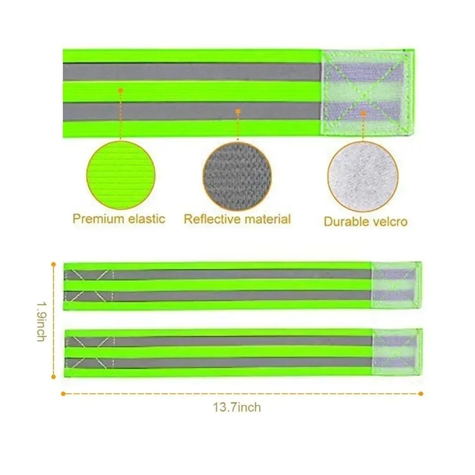 Ceinture De Bras Bandes Réfléchissantes 30 Pièces