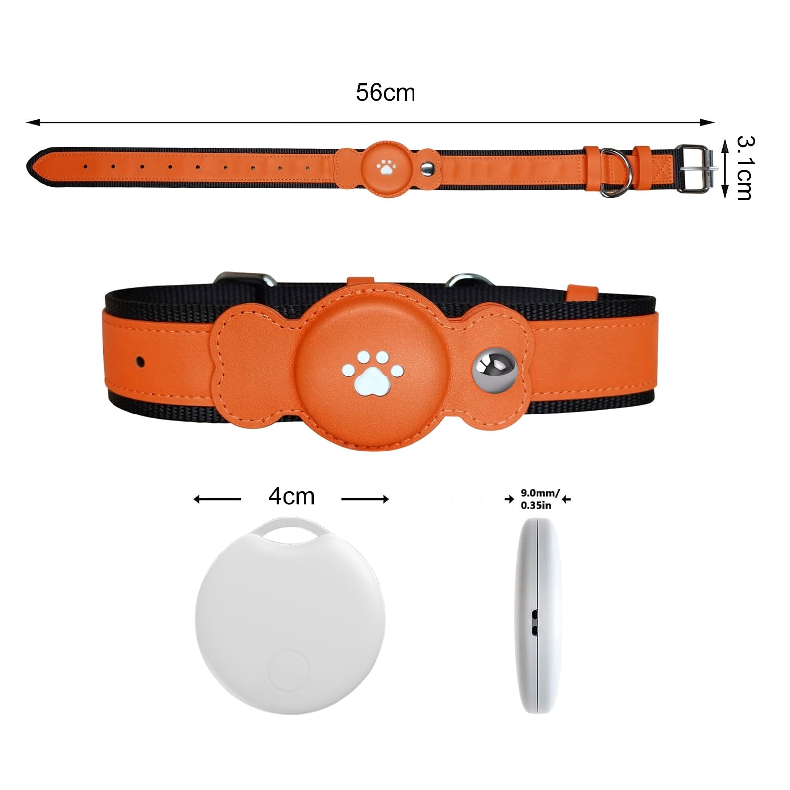 Collier pour animal de compagnie avec traqueur GPS, collier pour animal de compagnie avec GPS étanche, suivi réel de localisation, longue durée de vie, collier réglable pour animal domestique