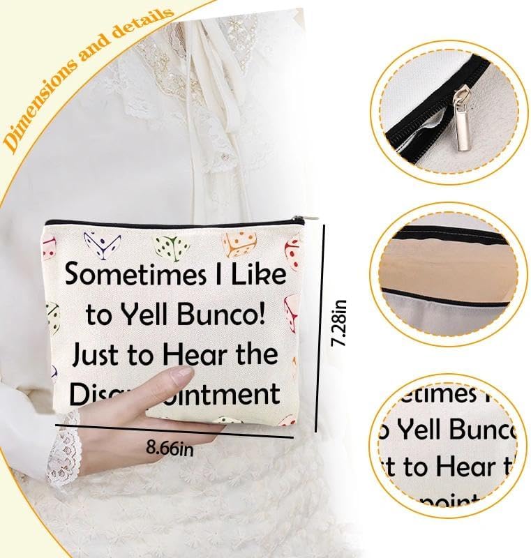 Bunco Dice Game Bag Funny Bunco Gifts for Women Best Friend Makeup Bag image 5
