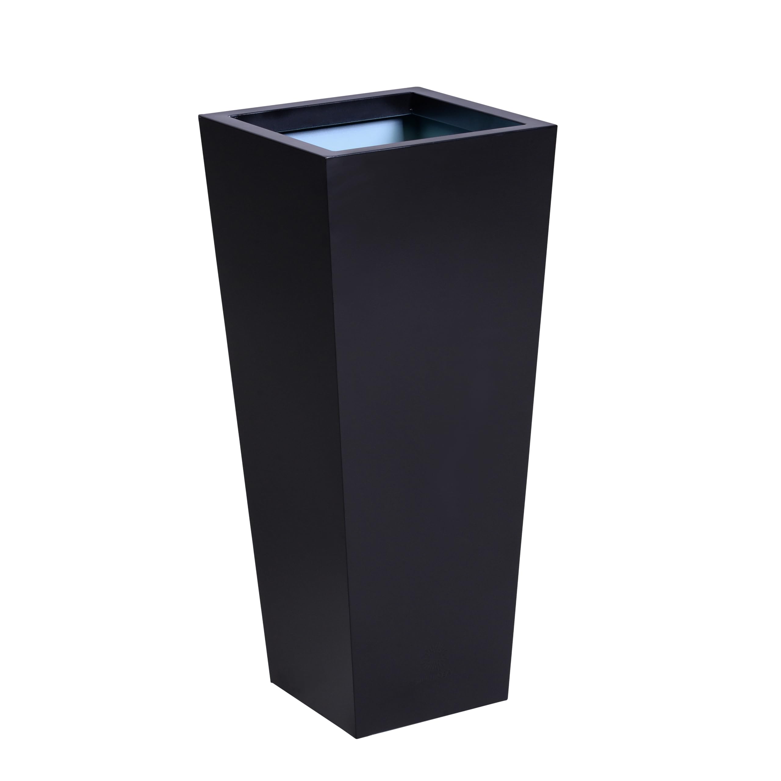 Primrose Black Flared Tapered Outdoor Planter Zinc Galvanised Pot 90cm x 40cm (35.3in x 15.7in)