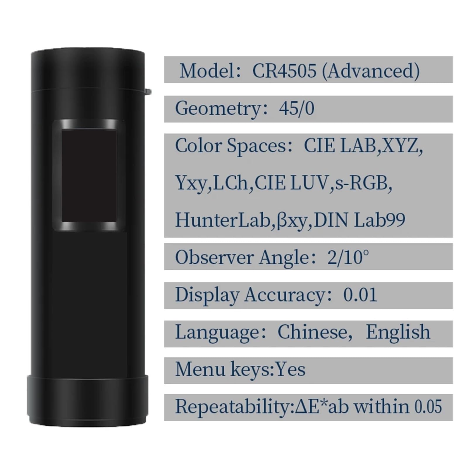 NURII Color Test Digital Colorimeter Color Analysis Colorimeter (Size : CR4505)
