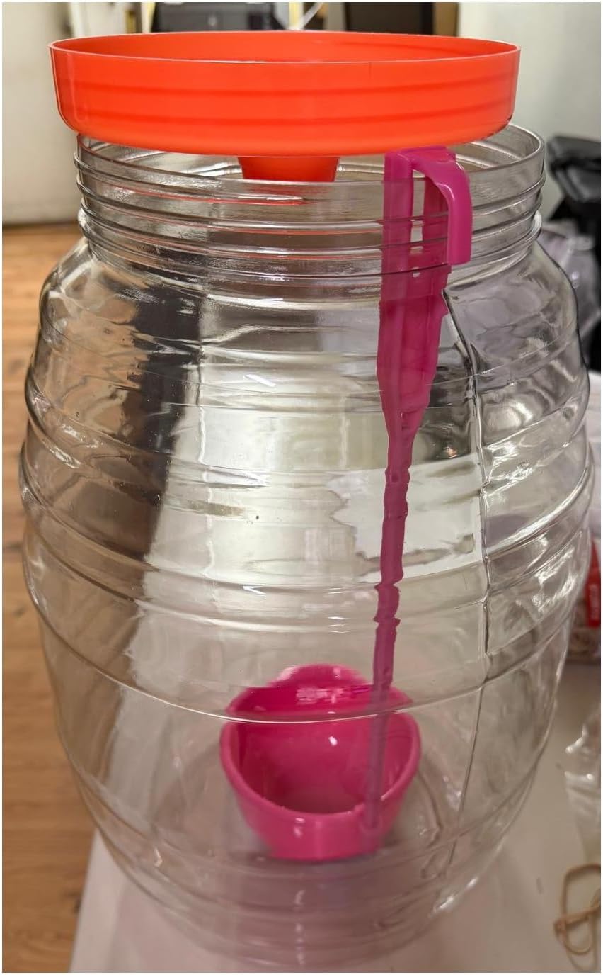 Made in Mexico Mexican Clear Vitrolero with Lid 5 Gallon Jug for Aguas Frescas Juice Sun Tea or other Beverages with Lid 20 L Clear Food-Grade Plastic Container for Parties Reusable W/Spoon