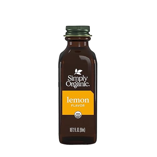 Simply Organic Sabor a limón, tarro de vidrio de 2 onzas, sabor cítrico agrio para postres, batidos, té y más