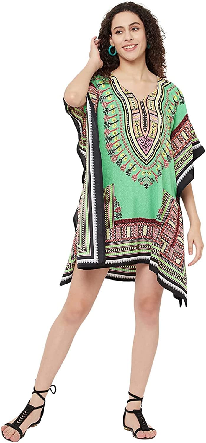 cigain Women's Print Short Kaftan Dresses, XS-5XL Regular to Plus Size-picture-24
