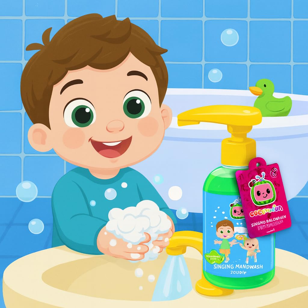 CoComelon Singing Handwash for Kids - 250ml, Fun Musical Soap with Wash Your Hands Song, Gentle & Safe Hand Wash, Encourages Hygiene - Image 3