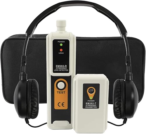 Detector ultrasónico de fugas de líquidogas con receptor y transmisor detector de fugas de aire sonidoluz doble recordatorio detección de fugas