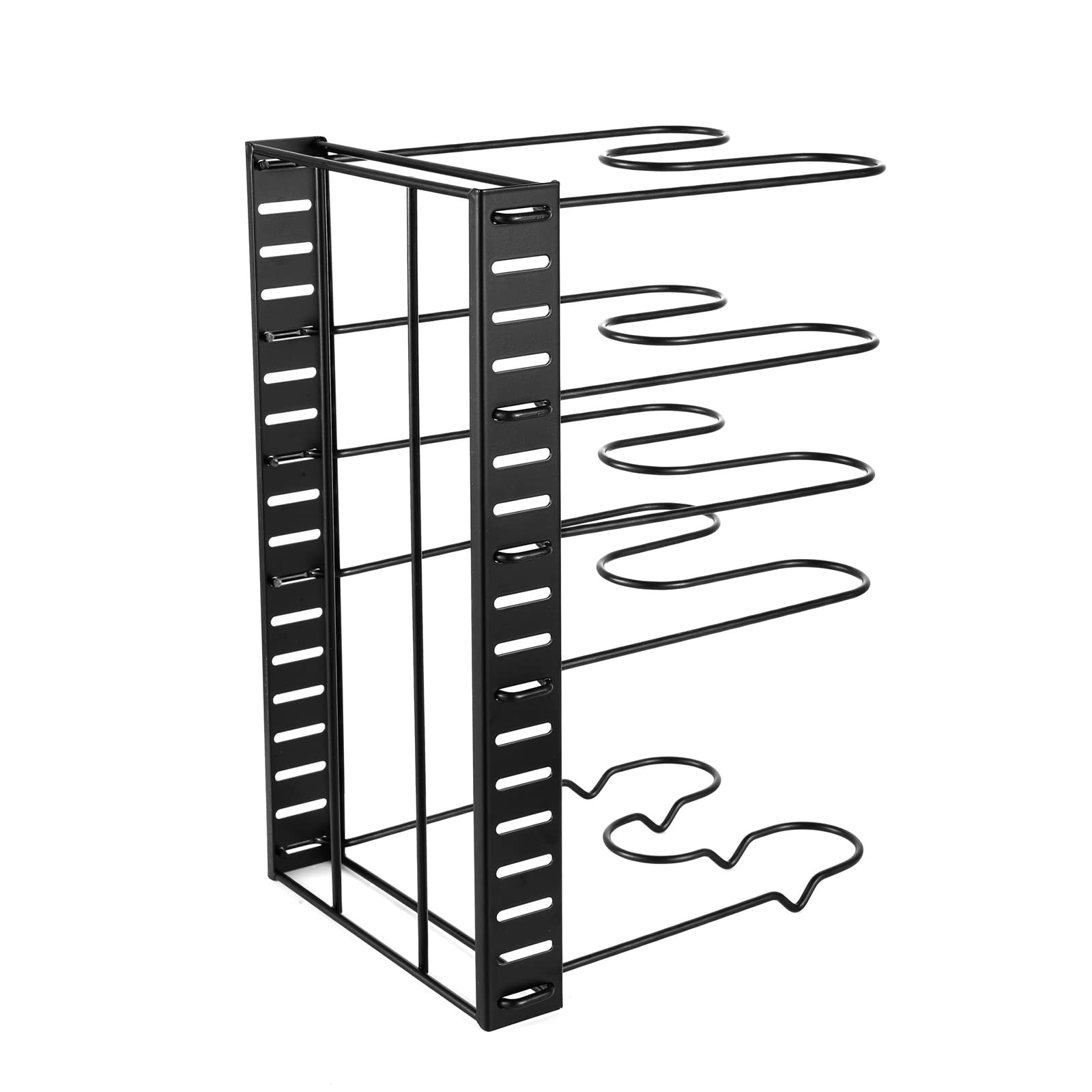 PRUJOY Organizadores de Rejillas para ollas, Rejillas para ollas de un Solo Lado, Soportes Ajustables para Tapas de ollas y Rejillas para sartenes, para organización de Cocina