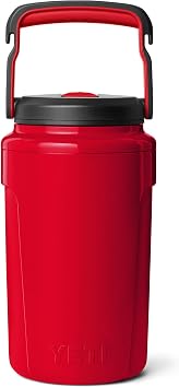 YETI Silo Half Gallon Insulated Straw Cap Water Jug Leakproof, Lightweight Sports Bottle with Fence Hook Handle Keeps Drinks Ice-Cold Ideal for Gym, Sports & Tournaments, Rescue Red