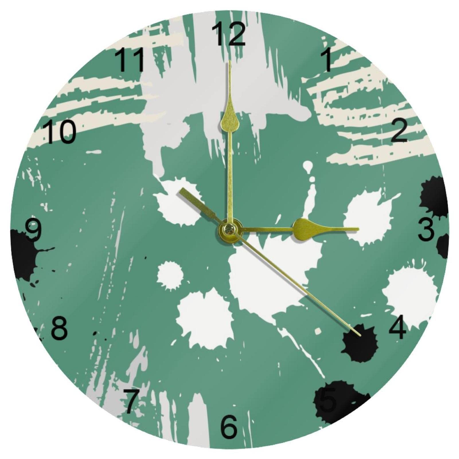 Horloge murale 25,4 cm avec chiffres arabes pour cuisine et salon