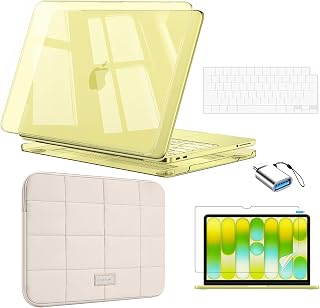 EooCoo for MacBook Neo Case 13 inch 2026 Model A3404, Crystal Citrus