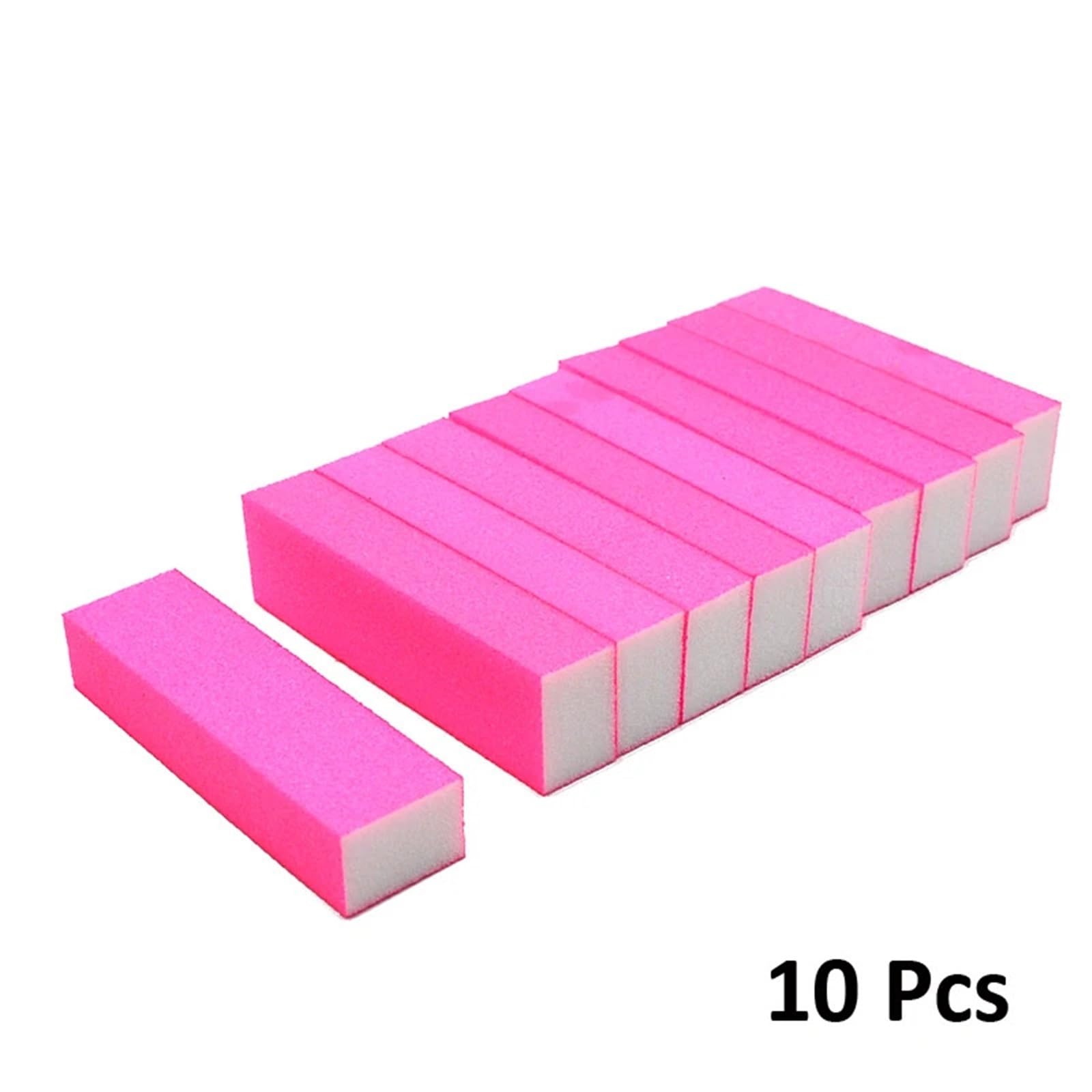 10/20 szt. Gąbka do paznokci Szlifowanie polerowanie bloków Szlifowanie paznokci polerowanie pilniki do paznokci Neonowe kolorowe narzędzia do manicure i pedicure DIY(10 Pcs Neon Pink)