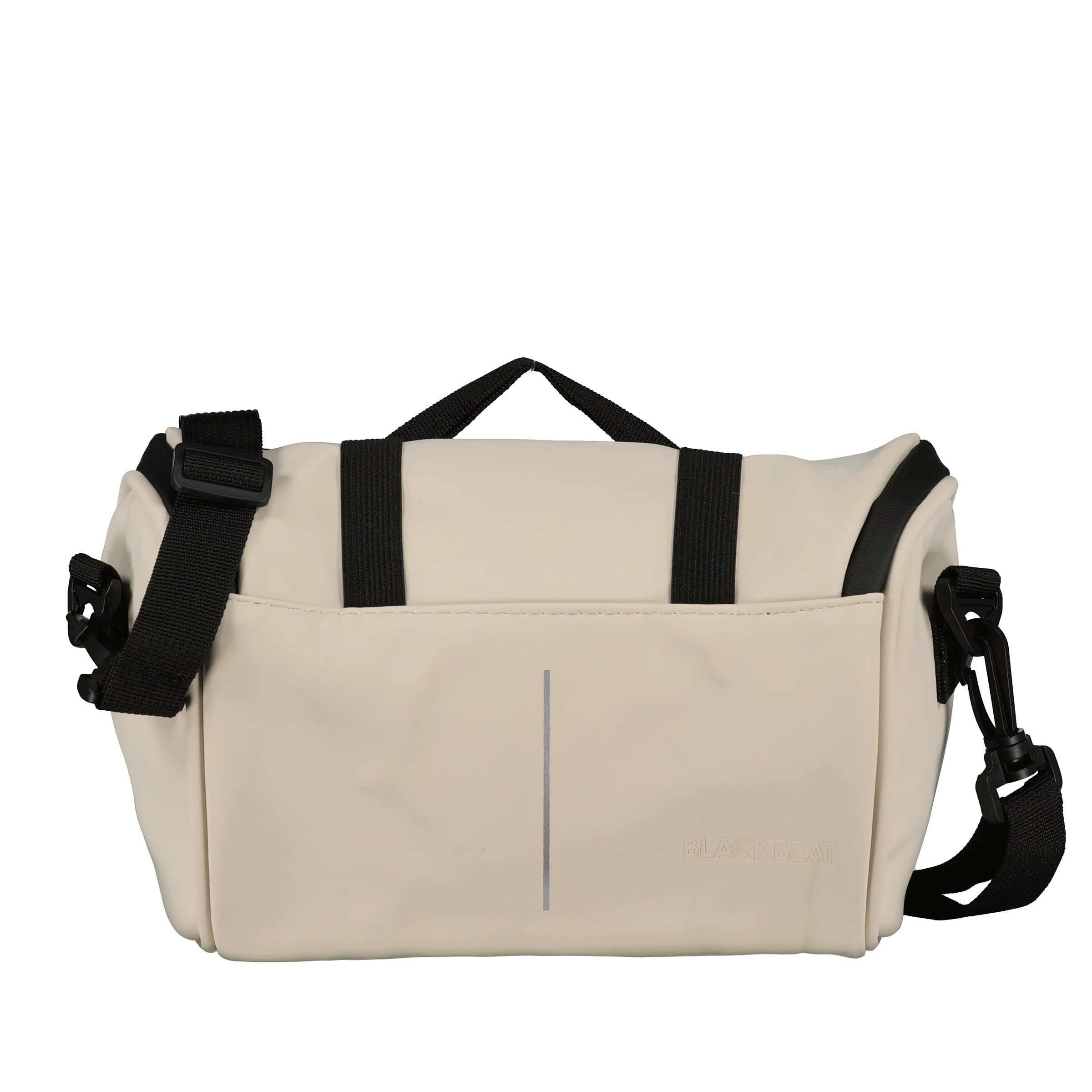 Blackbeat Fahrradtasche mit Lenkerbefestigung (Beige) Sport & Freizeit