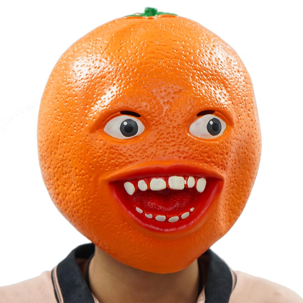 Mr.Fashion Creative parody of God beast latex mask - sand sculpture online celebrity live props - Halloween animal head cover (Orange mask)