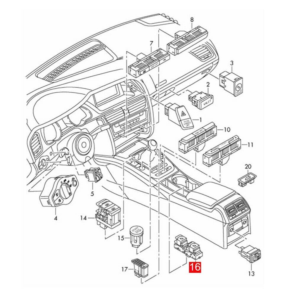 Amazon.com: 8F0959727B Hydraulic Top Switch for Convertible