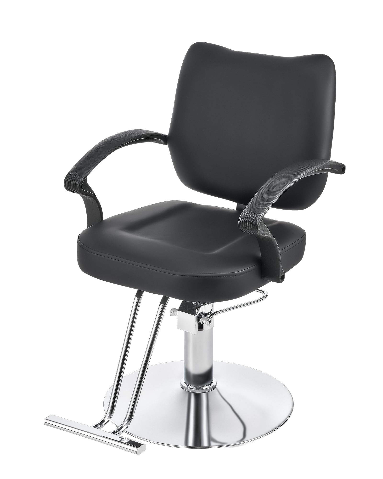 CO-Z Friseurstuhl Schwarz 45-60 cm Höhenverstellbar 360° Drehbar 250KG Barberstuhl für Friseursalon