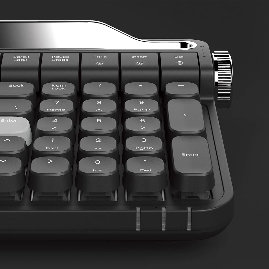 Risen タイプライター型 レトロ メカニカルキーボード LEDライト　黒 Risen タイプライター型 レトロ メカニカルキーボード LEDライト