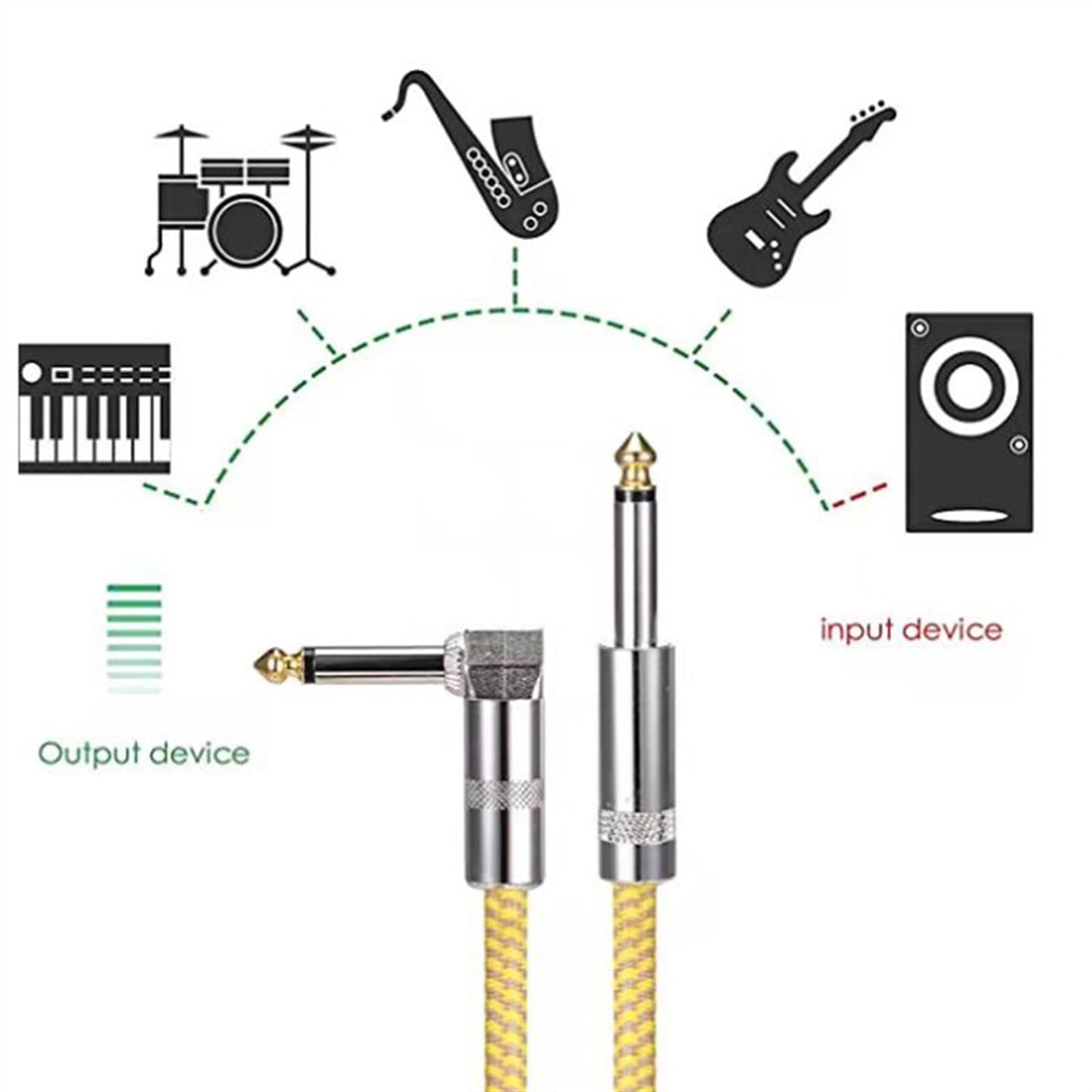 kabel audio do gitary Kabel Do Gitary Elektrycznej Kabel Audio Z Redukcją Szumów Do Gitary Akustycznej (Color : 3m)
