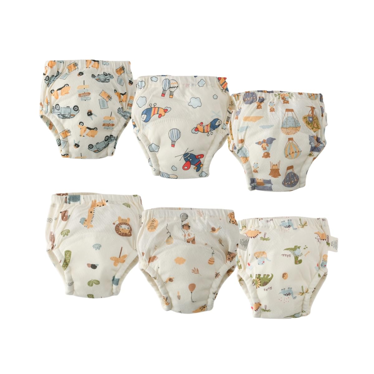 Baby Training Underpants,Soft Cotton Absorbent Potty Training Underwear For Baby Boys And Girls 6 Pack