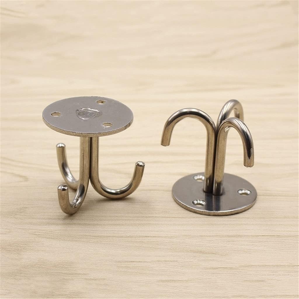 2pcs Stainless Steel Ceiling Mount Hook Heavy Duty Wall Hanger for Lantern Hammocks Rings Storage Fixed Accessories
