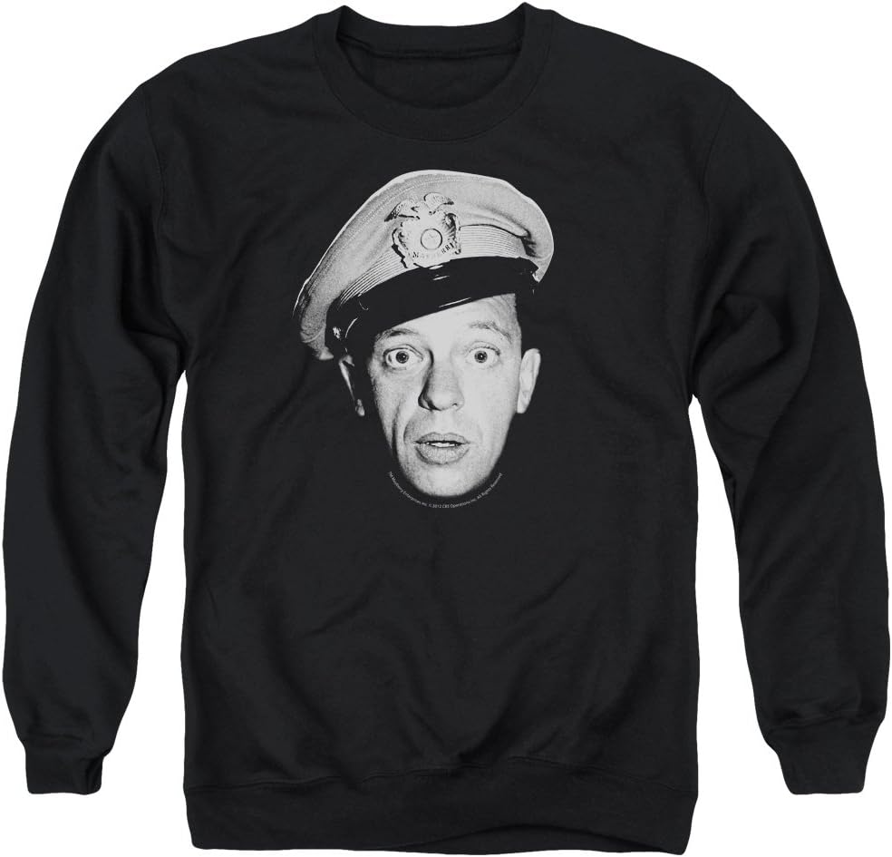 Andy Griffith Barney Head Mens Crewneck Sweatshirt Black 3X