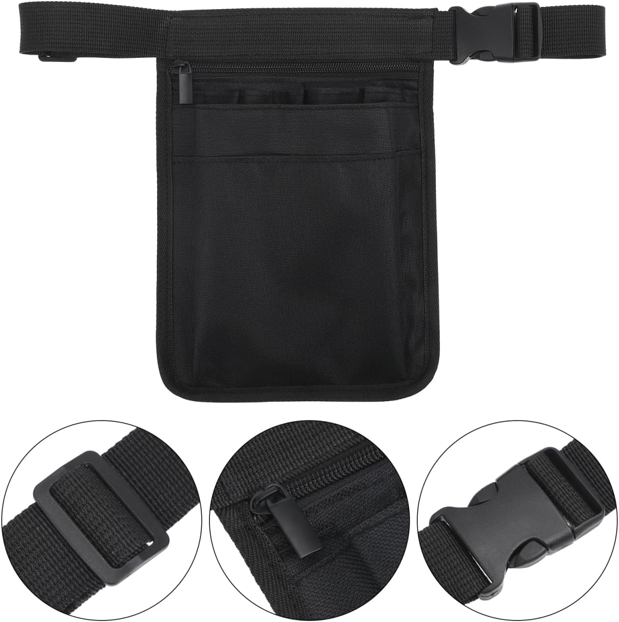 Multifunctional Tool Waist Bag with Adjustable Belt 9.84X7.48 Inch Medical Waist Pouch for Nurses Gardeners Doctors with Multiple Pockets