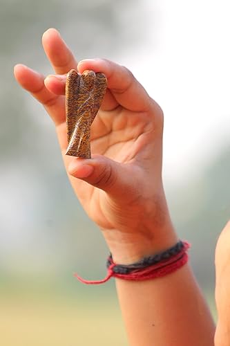 Miniatura 6 de Jet Mirian - Figura de ángel con piedras preciosas de 2.0in, diseño de ángel guardián de bolsillo para estatua de cristal curativo Reiki