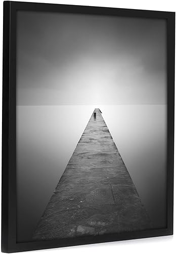 Vista 1011 de Americanflat - Marco para póster de 71 x 74 cm con plexiglás pulido, portarretratos negro de madera industrializada, Epic Collection, marco ancho