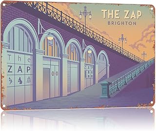 The Zap Nightclub Metal Signs，City Scenery Poster Home Wall Decor, Suitable For Bedroom, Living Room, Bar, Kitchen And Dining Room,Plaque 8 X 12 Inch