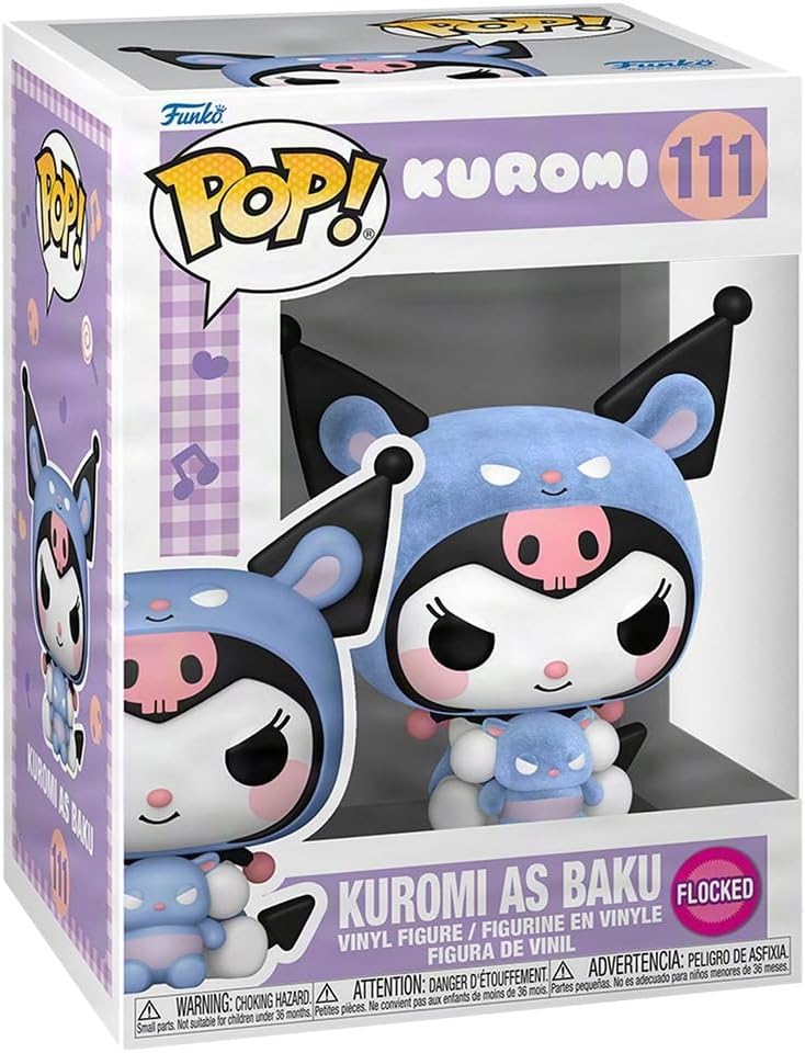 Pop! Animation: Kuromi as Baku Flocked #111 Sanrio Vinyl Figure Limited Edition - Image 3