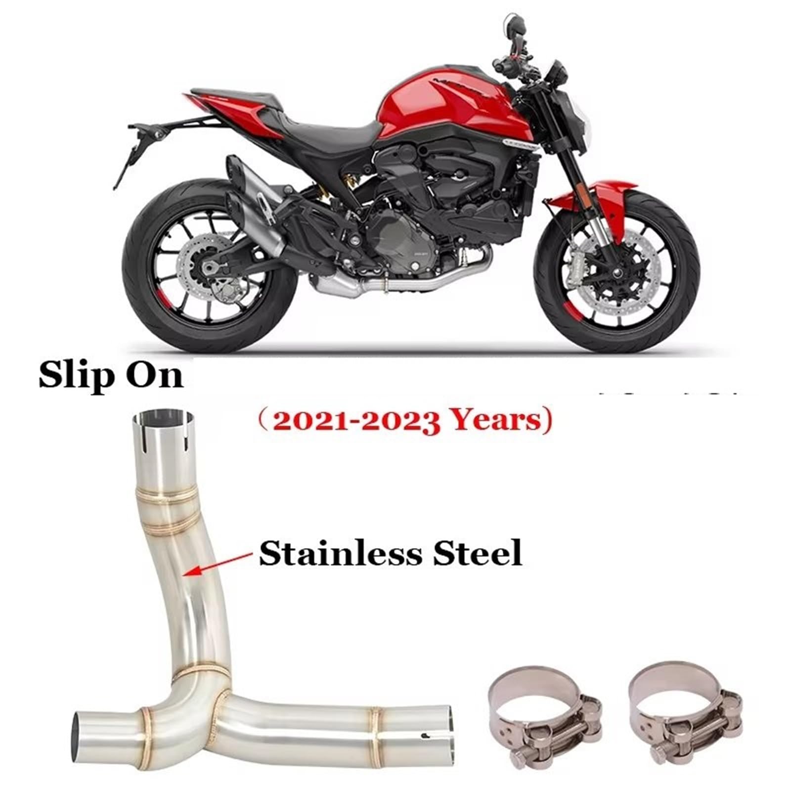 Tubo Medio de Escape de Motocicleta para Ducati para Monstruo