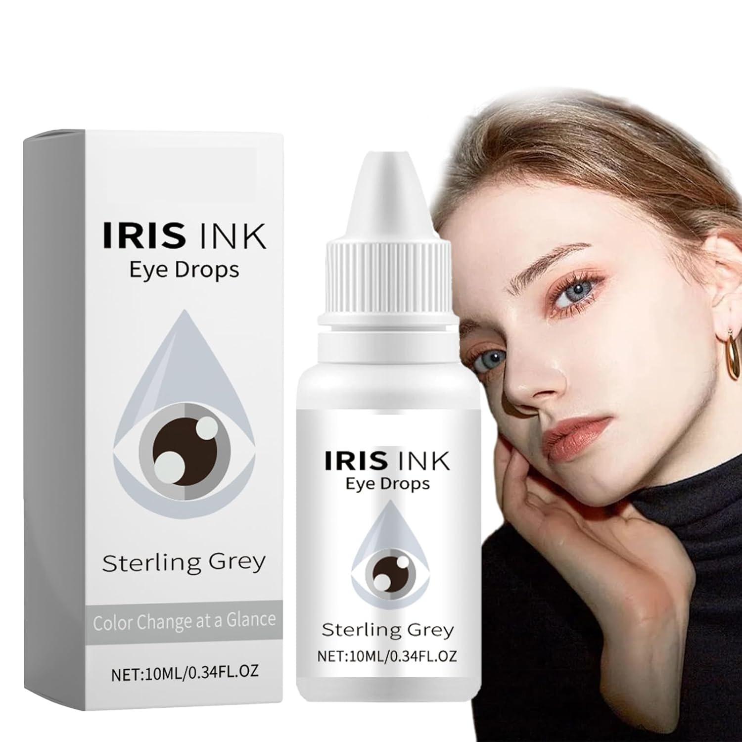 5 Bottles Fancy Drops Change Your Eye Color, Safe and Vegan IrisInk PRO Eye Drops